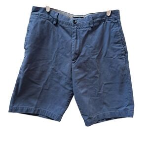 Banana Republic Mens Blue Chino Shorts 100% Cotton Size 34 Flat Front Casual